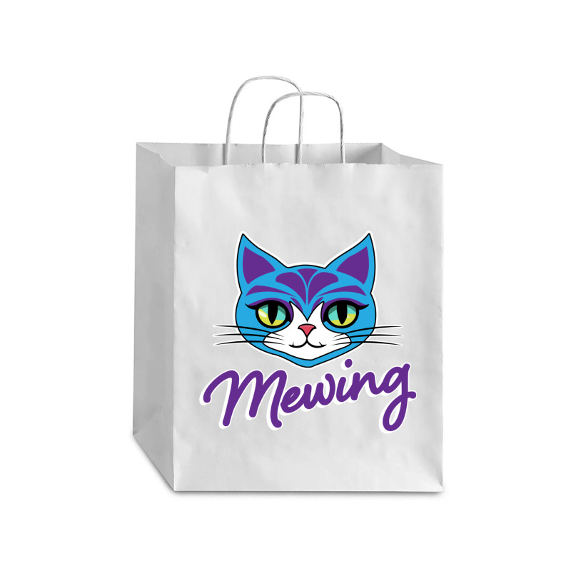 Mewing Cat Looksmaxxing Debie Paper Bag - 10 X 5 X 13 | Artistshot