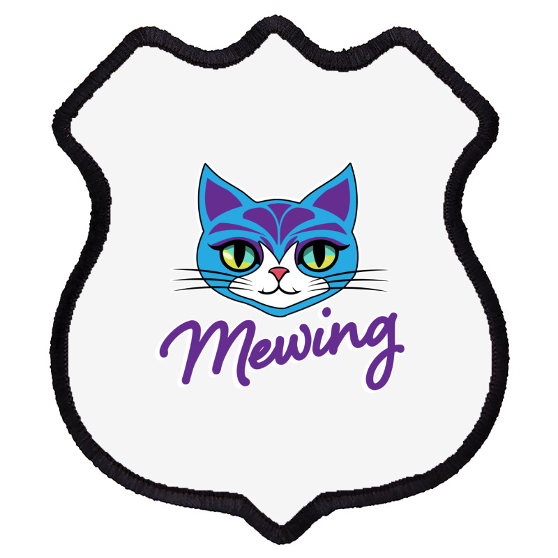 Mewing Cat Looksmaxxing Shield Patch | Artistshot