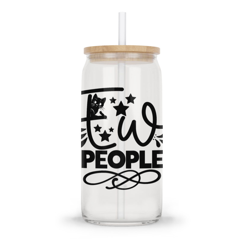 Ew People   Funny Black Cat Sarcastic Glass Tumbler | Artistshot