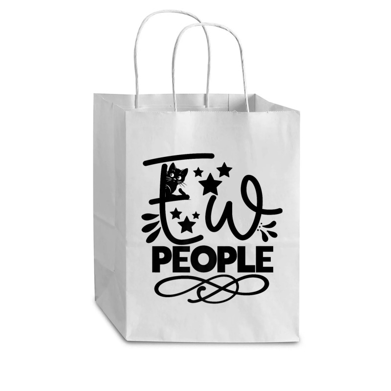 Ew People   Funny Black Cat Sarcastic Cub Paper Bag - 8 X 4 1/2 X 10 1/4 | Artistshot