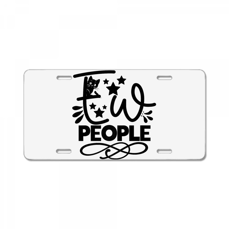 Ew People   Funny Black Cat Sarcastic License Plate | Artistshot