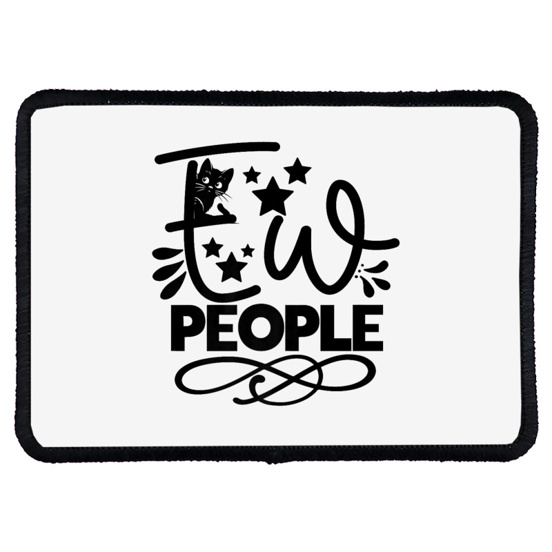 Ew People   Funny Black Cat Sarcastic Rectangle Patch | Artistshot