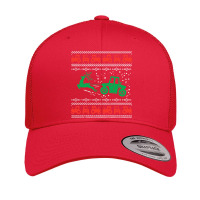 Farm Tractor Reindeer Fun Ugly Christmas Sweater Farmer Gift Retro Trucker Cap | Artistshot