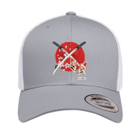 Ancient Japanese Cherry Blossom Samurai Katana Sword Retro Trucker Cap | Artistshot