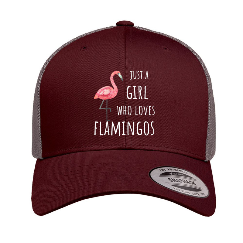 Funny Just A Girl Who Loves Flamingos Retro Trucker Cap | Artistshot