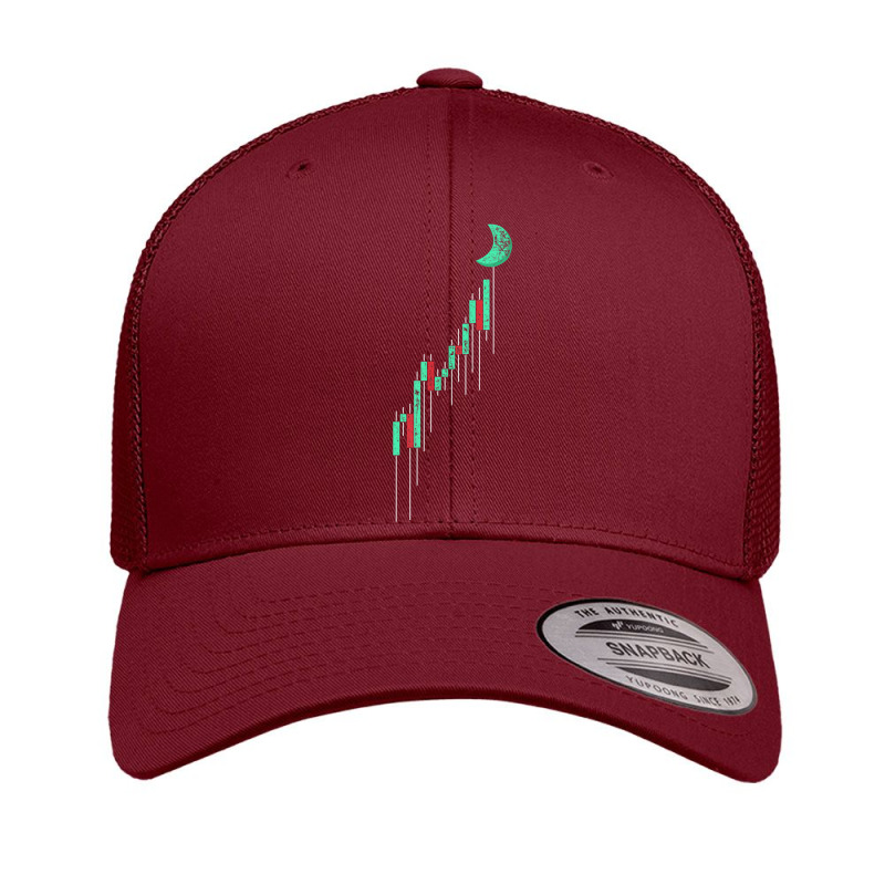 Crypto Trading Hodl Vintage Stock Chart To The Moon Retro Trucker Cap by cm-arts | Artistshot