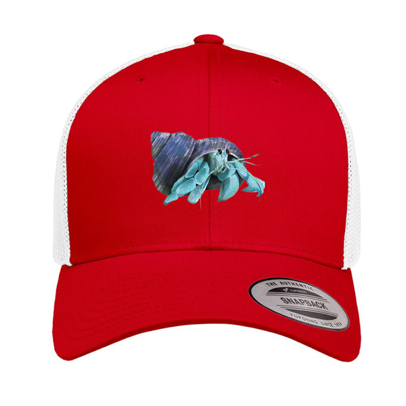 Aqua Colored Hermit Retro Trucker Cap | Artistshot