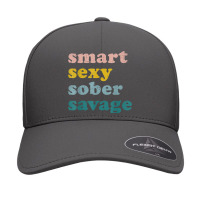 Retro Vintage Smart Sexy Sober Savage Recovery Seamless Cap | Artistshot