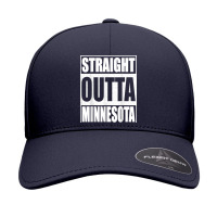 Straight Outta Minnesota Patriotic Minnesota State Seamless Cap | Artistshot