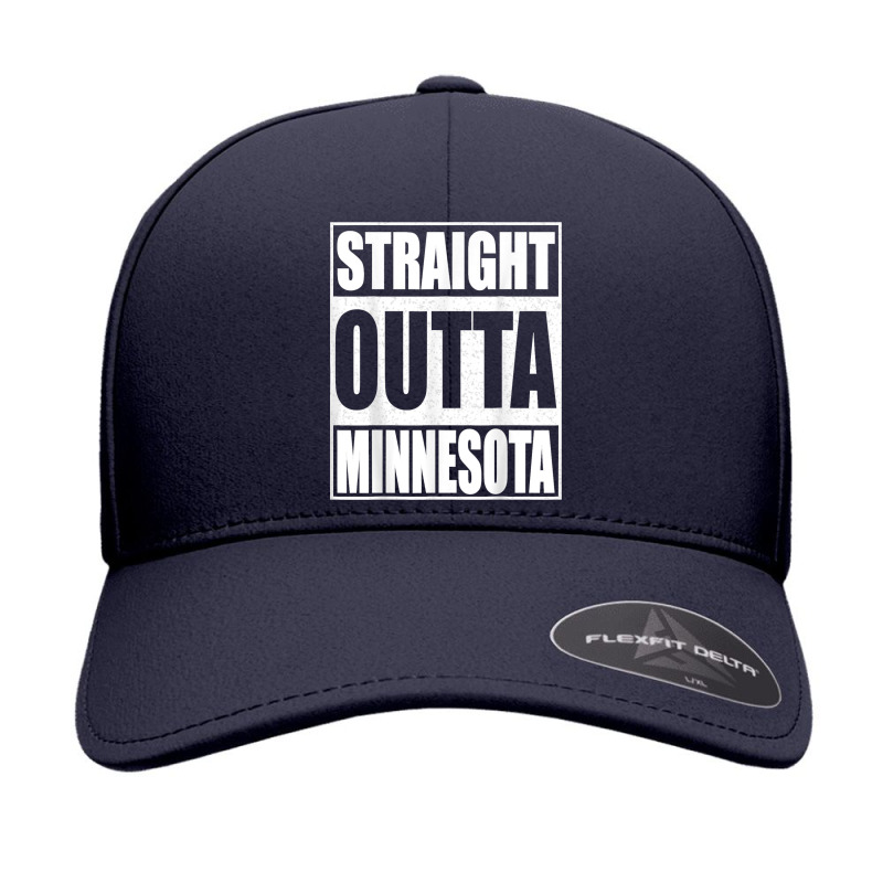 Straight Outta Minnesota Patriotic Minnesota State Seamless Cap | Artistshot