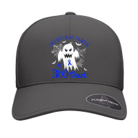 Intestinal Cancer Is Boo Sheet Blue Ribbon Halloween Seamless Cap | Artistshot