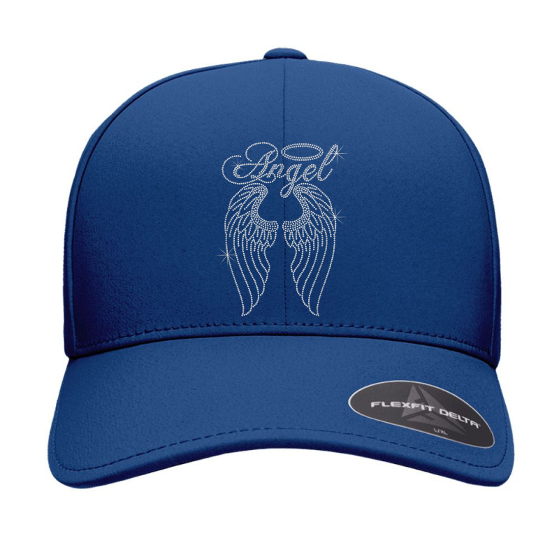 Woman Angel With Wings Bling Rhinestone Funny Christian Seamless Cap by Outpost | Artistshot