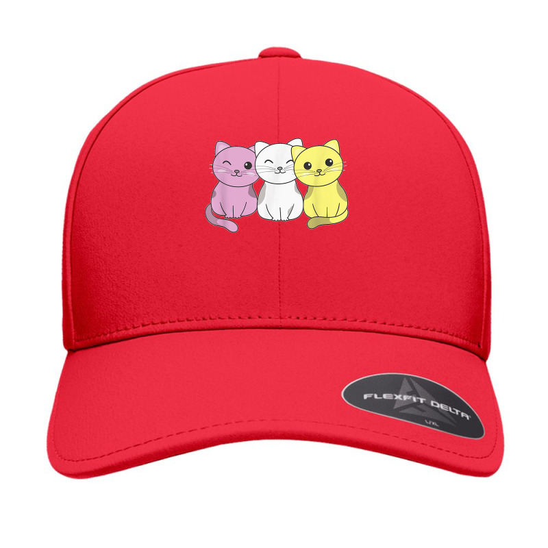 Twink Flag Pile Pride Lgbtq Cats Cute Twink Cat Seamless Cap | Artistshot