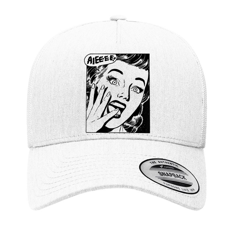 Retro Creepy Halloween Scream Horror Girl Screaming For Life T Shirt Yupoong Trucker Cap by cm-arts | Artistshot