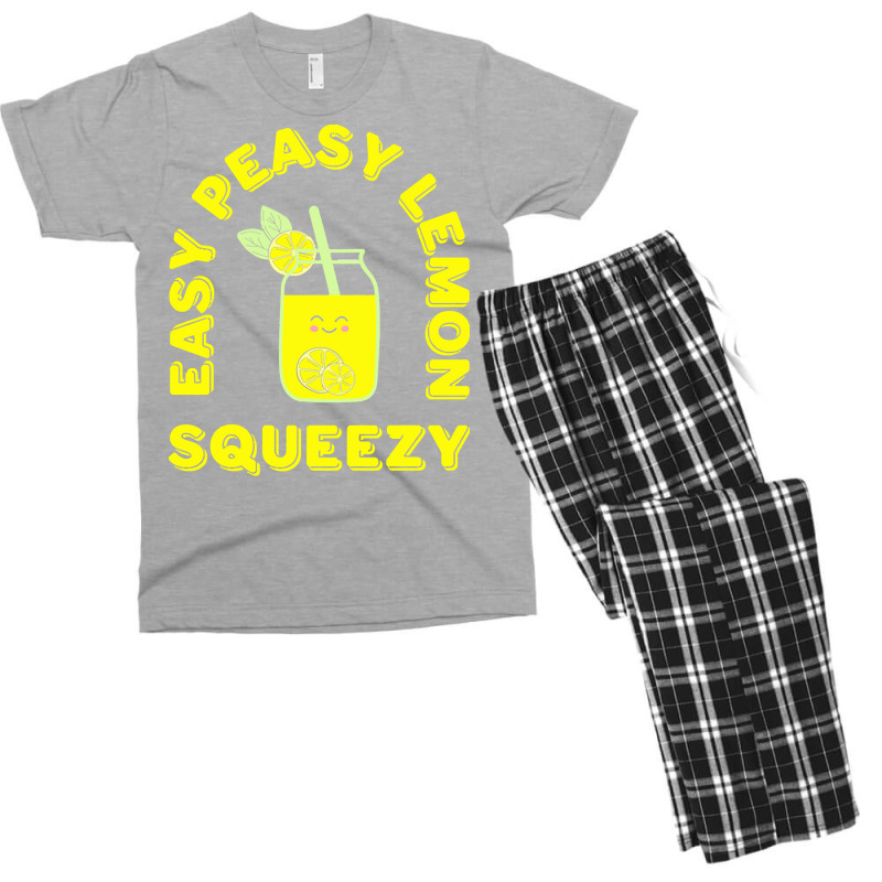 Lemon T  Shirt Easy Peasy Lemon Squeezy Summertime Lemonade Lover T  S Men's T-shirt Pajama Set by mckenzielinda422 | Artistshot