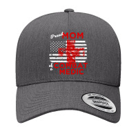 Proud Mom Of A Combat Medic Distressed Flag Pullover Hoodie Yupoong Trucker Cap | Artistshot