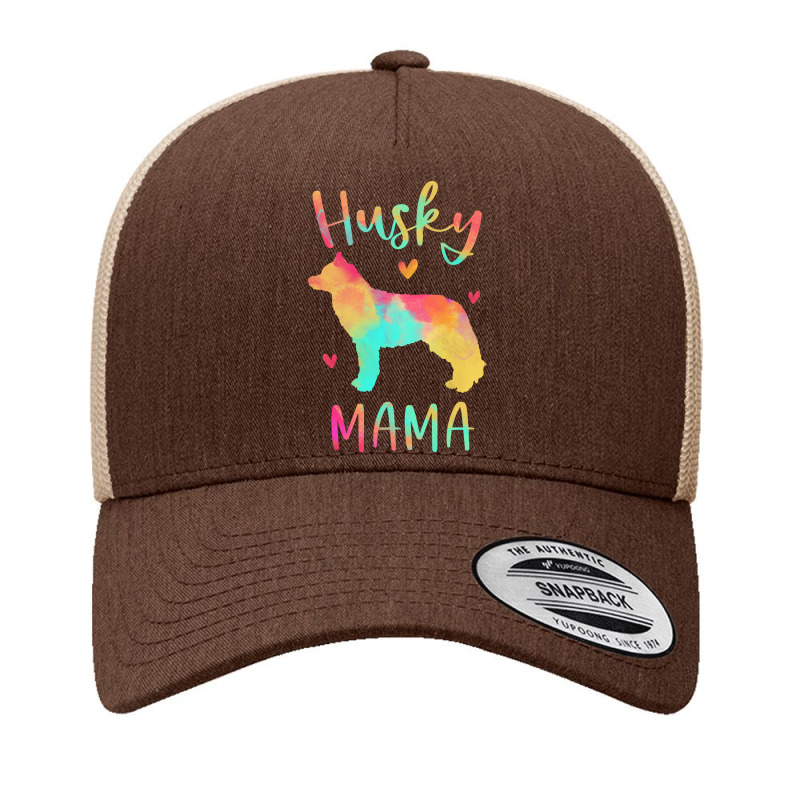 Husky Mama Colorful Siberian Husky Gifts Dog Mom Pullover Hoodie Yupoong Trucker Cap by cm-arts | Artistshot