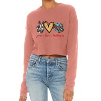 Peace Love Bookkeeper Cropped Sweater | Artistshot