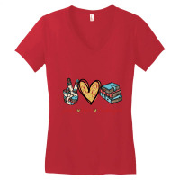 Peace Love Bookkeeper Women's V-neck T-shirt | Artistshot