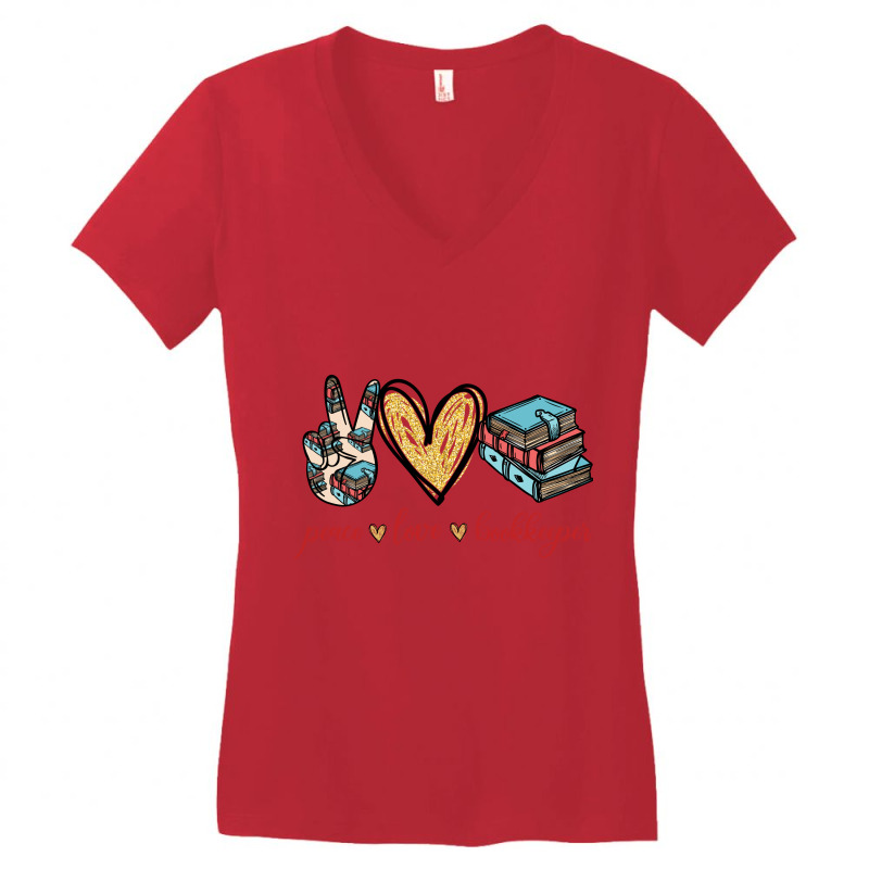 Peace Love Bookkeeper Women's V-Neck T-Shirt by vip.pro123 | Artistshot