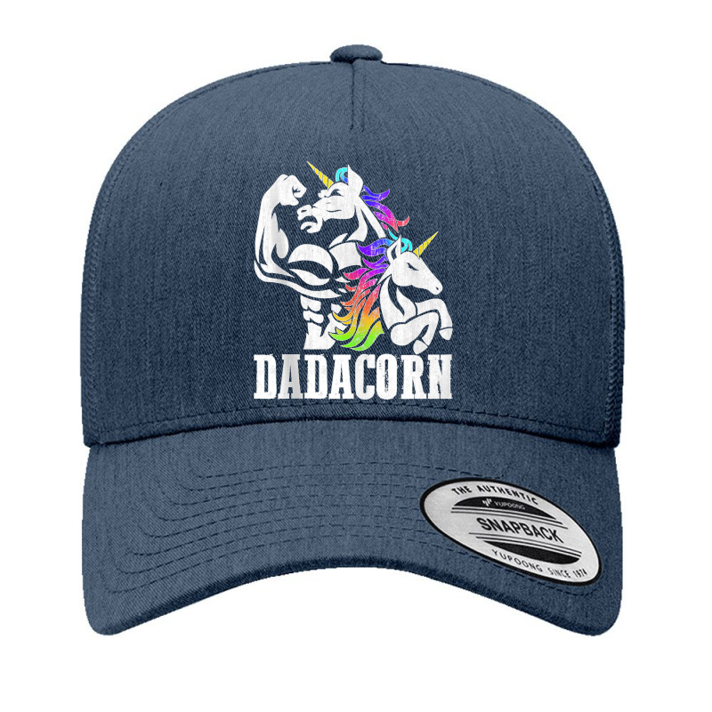 Manly Unicorn Muscle Dad And Daughter Dadacorn Fathers Day Tank Top Yupoong Trucker Cap | Artistshot