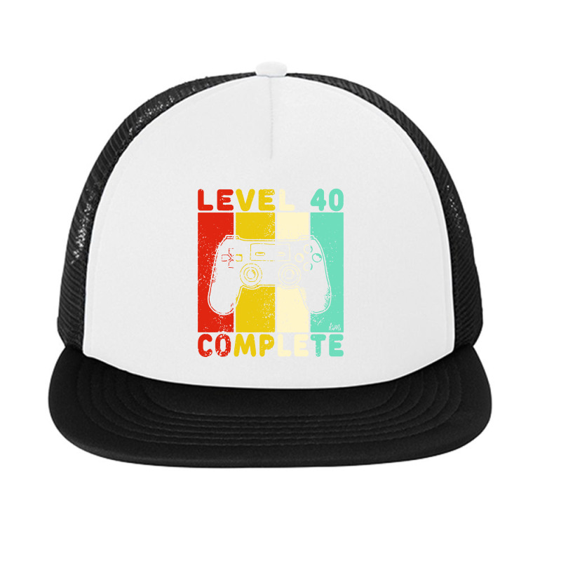 Neu 40. Geburtstag Männer Gamer Level 40 Foam Snapback hat by cm-arts | Artistshot