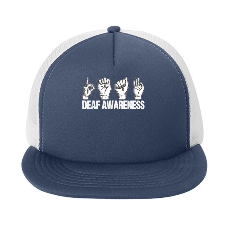 Deaf Awareness Language Design Deaf Pride Foam Snapback hat by STACYSCHUDEL | Artistshot