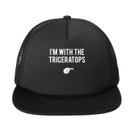 With Triceratops Halloween Costume Party Matching Foam Snapback Hat | Artistshot