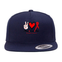 Peace Love Cure Hemophilia Awareness T Shirt 5 Panel Snapback Cap | Artistshot