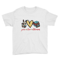 Peace Love Librarian Youth Tee | Artistshot