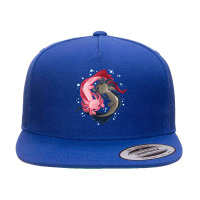 Axolotl Yin Yang Zen Mantra 5 Panel Snapback Cap | Artistshot