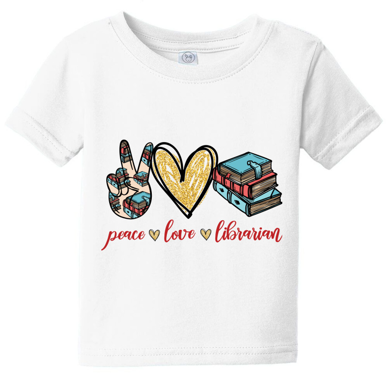 Peace Love Librarian Baby Tee by vip.pro123 | Artistshot