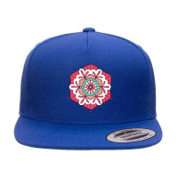 Pink Fin Mandala Circle  Spiritual Yoga Sweatshirt 5 Panel Snapback Cap | Artistshot