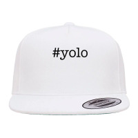 Hashtag Yolo (you Only Live Once) T Shirt   Black Letters 5 Panel Snapback Cap | Artistshot