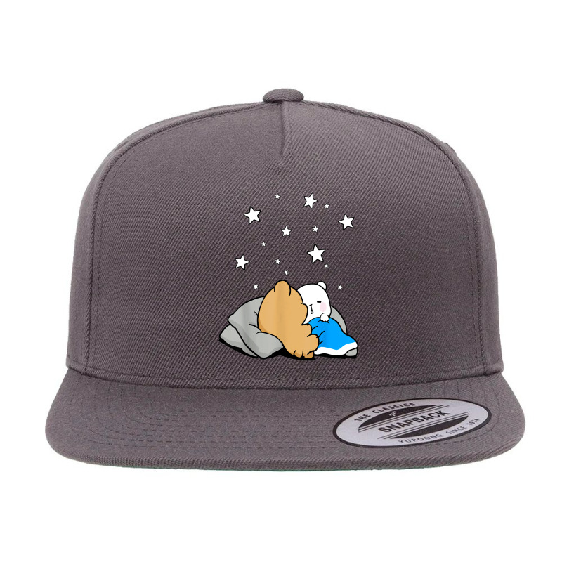 Milk Mocha Bear Sleeping Under The Stars Love Kiss Valentine 5 panel snapback cap by Newest | Artistshot