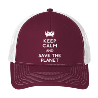 Save The Planet   Space Invaders Pa Trucker Cap | Artistshot