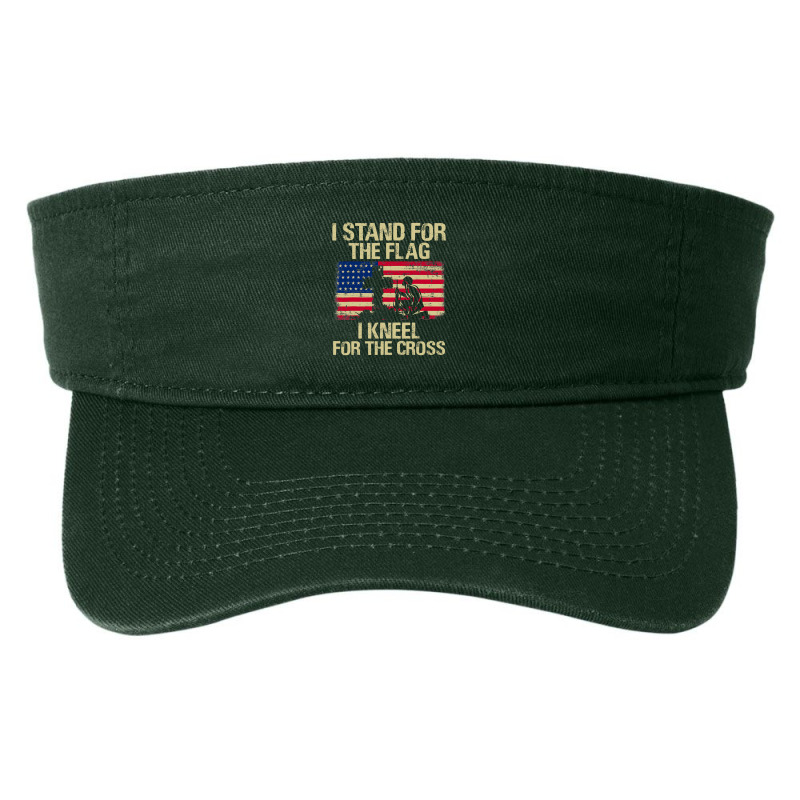 I Stand For The Flag I Kneel For The Cross Veteran Day Gift 19 Fashion Visor by pester | Artistshot