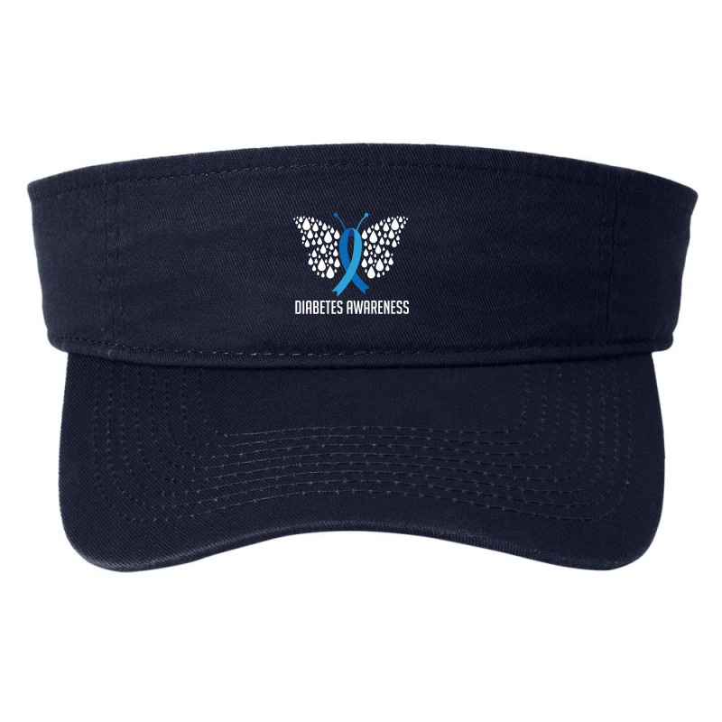 Blue Ribbon Fight Diabetes Awareness Month Fashion Visor by NathanielDesign | Artistshot