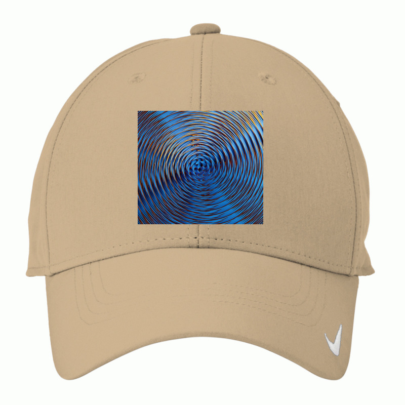 3d Illustration Hypnotic Pattern Abstract Blue Nike Dri-FIT Cap by Norman B | Artistshot