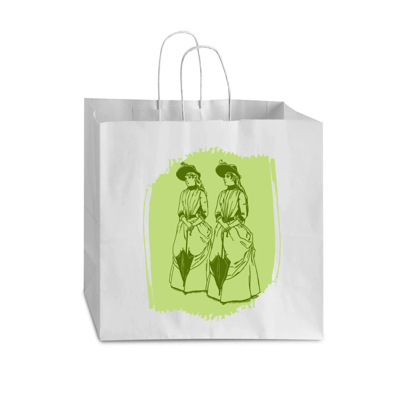 Women With Umbrellas Vogue Paper Bag - 16 X 6 X 12 | Artistshot