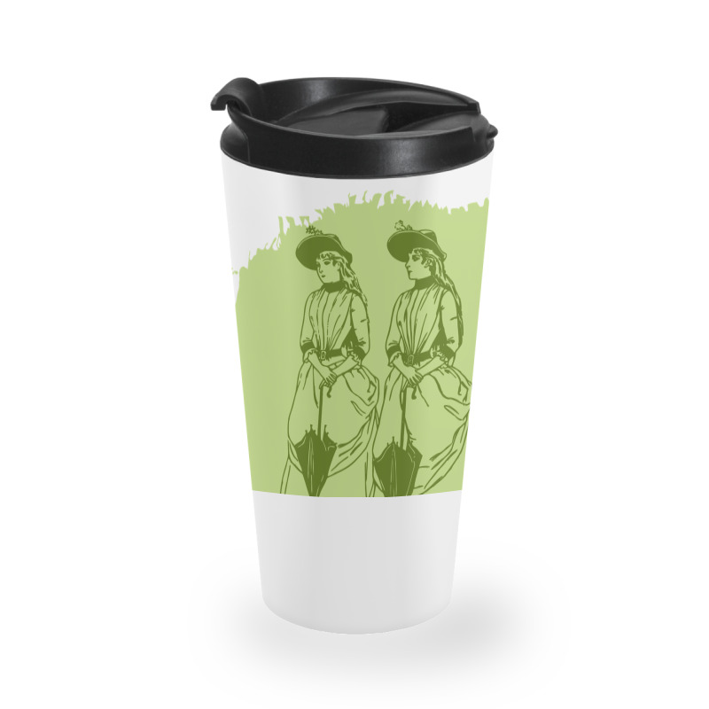 Women With Umbrellas Travel Mug | Artistshot