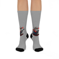 Cowboy Western Cat Crew Socks | Artistshot