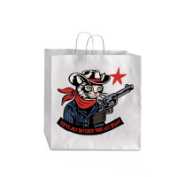 Cowboy Western Cat Jumbo Paper Bag - 18 X 7 X 18 3/4 | Artistshot