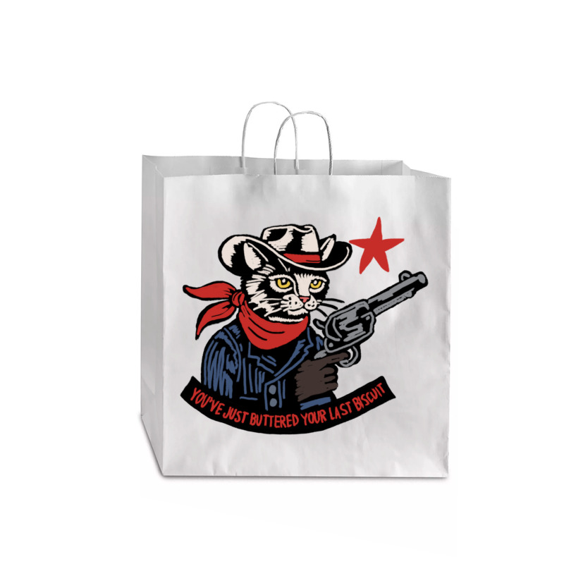 Cowboy Western Cat Jumbo Paper Bag - 18 X 7 X 18 3/4 | Artistshot