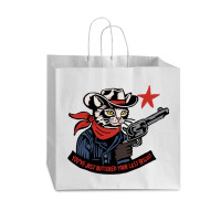 Cowboy Western Cat Vogue Paper Bag - 16 X 6 X 12 | Artistshot