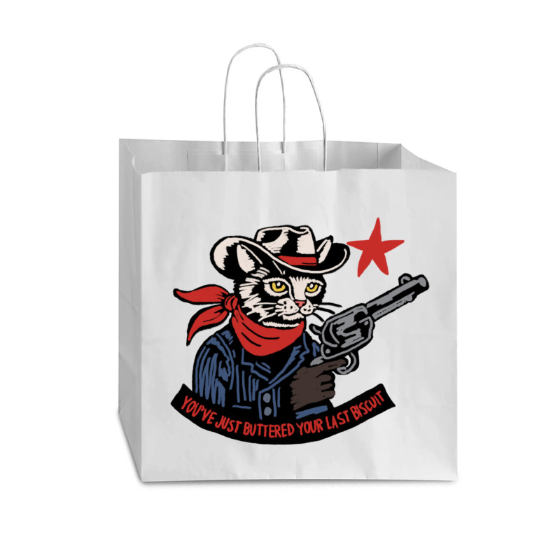 Cowboy Western Cat Vogue Paper Bag - 16 X 6 X 12 | Artistshot