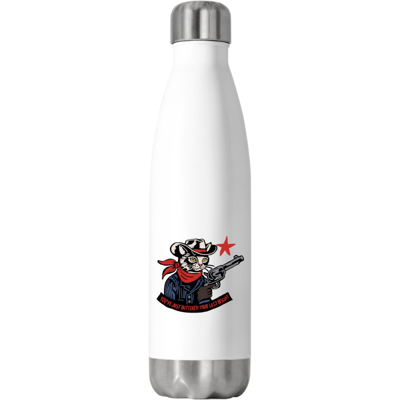 Cowboy Western Cat Stainless Steel Water Bottle | Artistshot