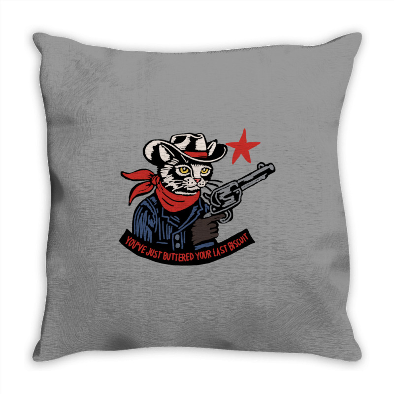 Cowboy Western Cat Throw Pillow | Artistshot