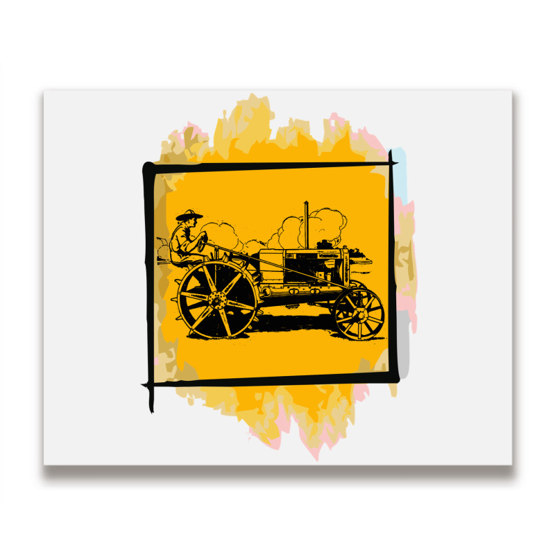 Old Tractor Metal Print Horizontal | Artistshot