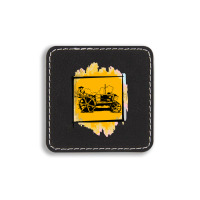 Old Tractor Square Leatherette Patch | Artistshot